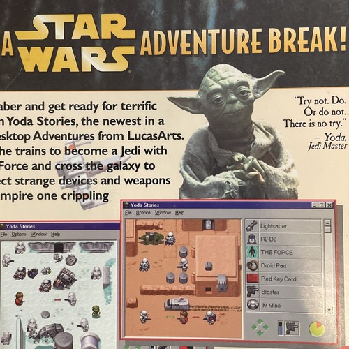 New SEALED 1997 LucasArts Yoda Stories Desktop Adventures PC Star Wars Game - Picture 10 of 10