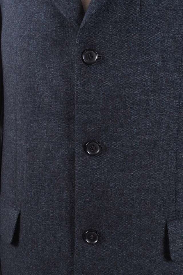 Barutti Men Charcoal Blue Classic Wool Angora Sport Coat Blazer Jacket 50 40 #M3 - Image 3 of 4