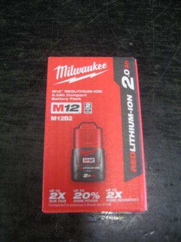 Milwaukee M12B2 12V Li-Ion 2Ah RED LITHIUM Battery - Picture 2 of 3
