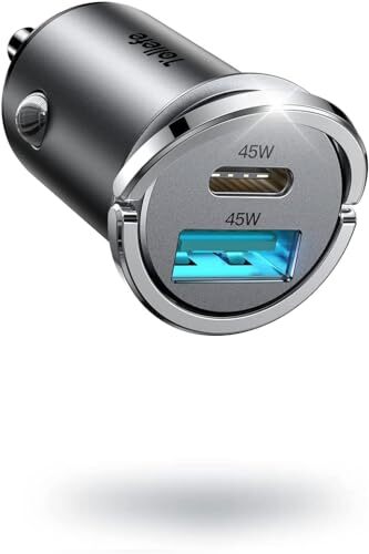 Dual USB C Car Charger Adapter,  90W Super Fast Type C Car Charger [All Gray