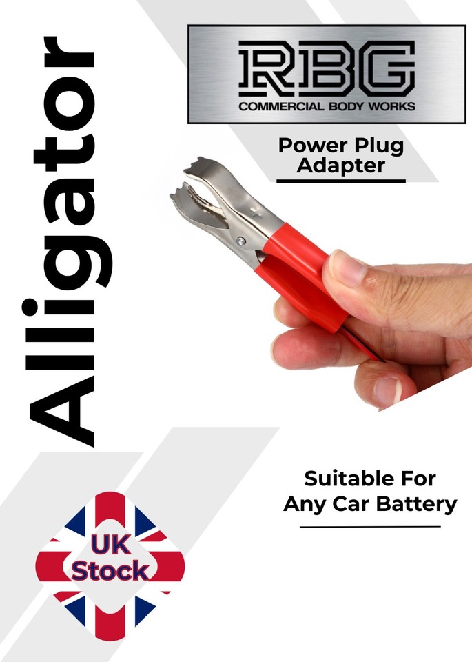Car Battery to Power Plug Adapter Cable Folder, Auto Battery Alligator ...