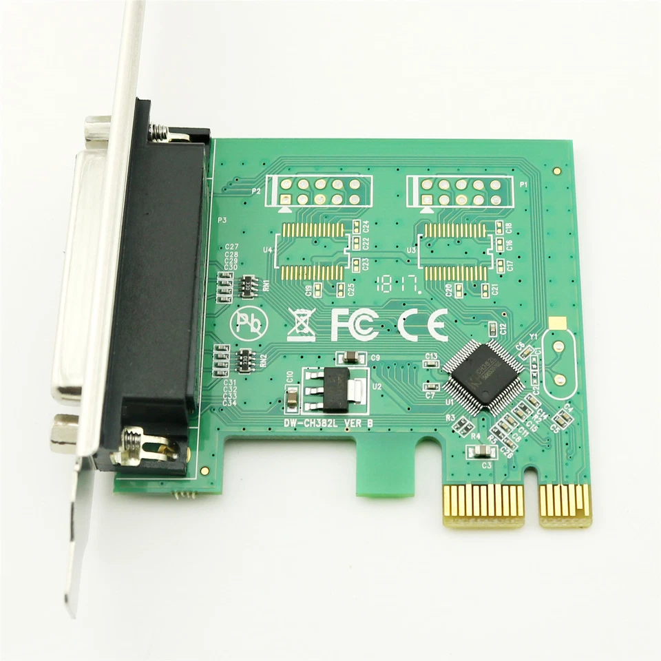 Parallel Port DB25 LPT Printer to PCI-E Express Card Converter Adapter Win7 10 - Image 2 of 4