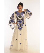 Royal moroccan dubai beautiful zari work jilbab jalabiya kaftan dress