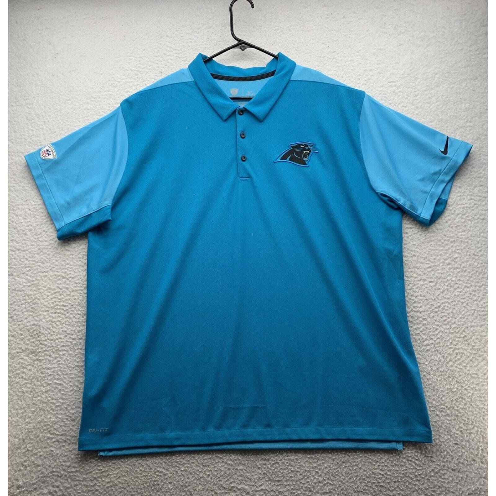 Nike Carolina Panthers Polo Shirt Mens 3XL XXXL NFL Training