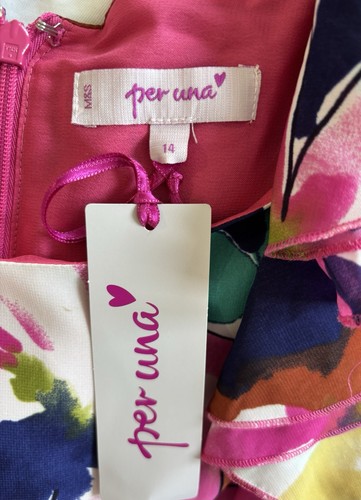 Abito a tubino Per Una manica ad aletta taglia 14 floreale multicolore occasione estiva - Foto 7 di 8