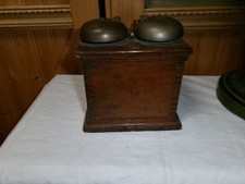 Antique  Electric Telephone Ringer  Box Oak Wood 43F