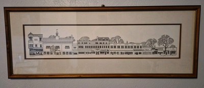  Numbered 60/300 Downtown Westfield Print By Harry Devlin Framed And Matted 