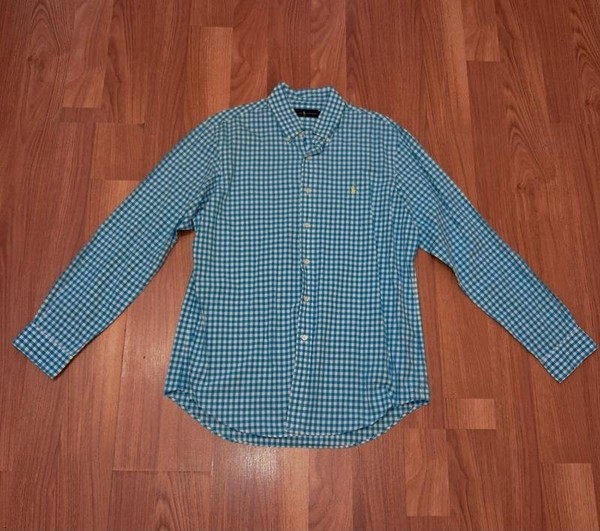 Men Polo Ralph Lauren Shirt White Cotton 38 / M / #CMCW