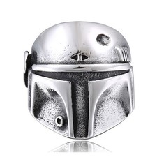 War Soldier Death Trooper Ring Stainless Steel Men Robot Helmet Biker Punk Ring