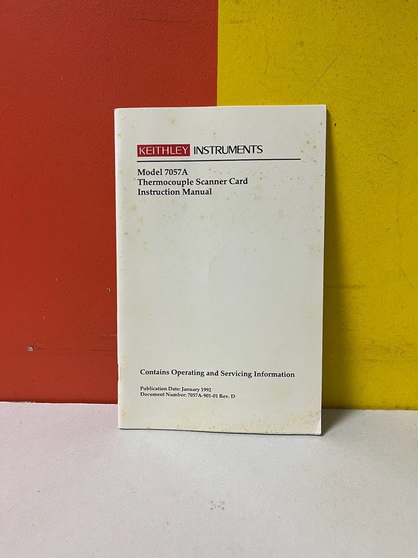 KEITHLEY INSTRUMENTS 7057A Thermocouple Scanner Card Instruction Manual