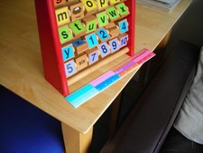 Alphabet letters Abacus With Pictures And Numbers. Educational Toys traditional 