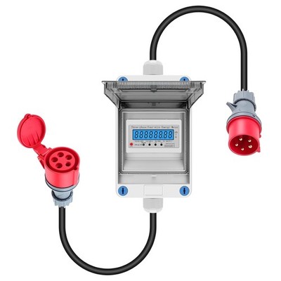 3 Phasen Stromzähler 16A 400V Digital Mit CEE Stecker IP