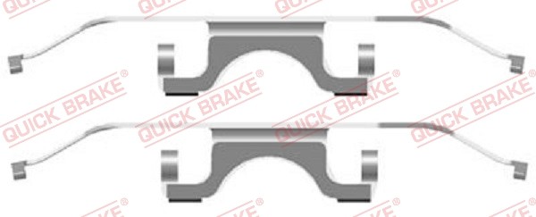 Front QUICK BRAKE 109-1702 Accessory Kit, disc brake pad for BMW