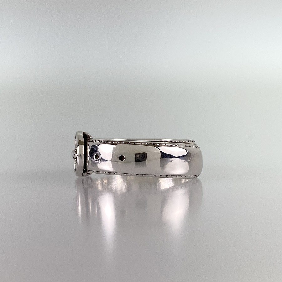 CHROME HEARTS Belted Oval Silver Ring | eBay