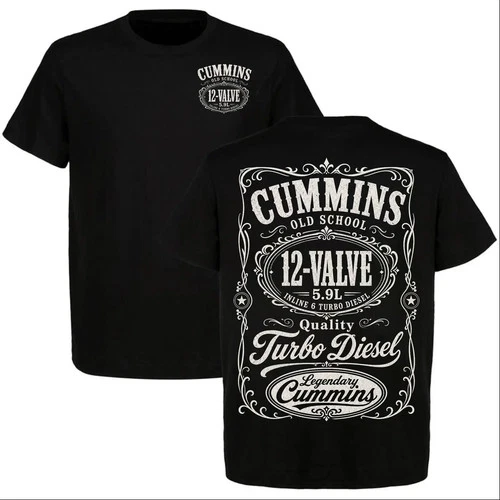 12 Valve 5.9L Turbo Diesel Shirt, Old School Inline 6 Diesel Truck Graphic Tee - product listing photo