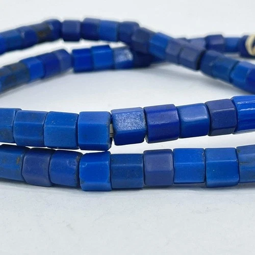 Russian Blue Opaque Trade Beads Czech 30 Inch