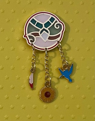 Box Lunch Disney Princess Stained Glass Dangling Charms Enamel Pin - Pocahontas