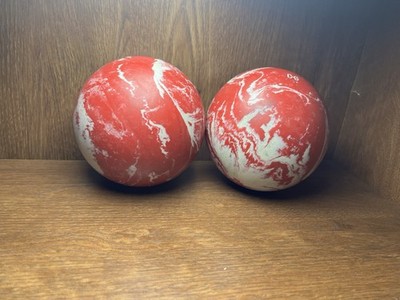 Vintage duckpin bowling balls 2 ball set duck pin Paramount