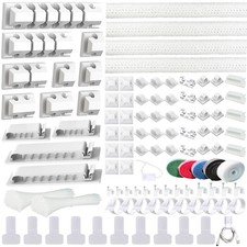 New Best ELII 327PCS White Cable Management Kit 4 Sleeves 65 Clips with 13Cord