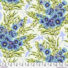 Fat Quarter Free Spirit Tula Pink "Floral Reef" Shadow Sharks Marine Cotton