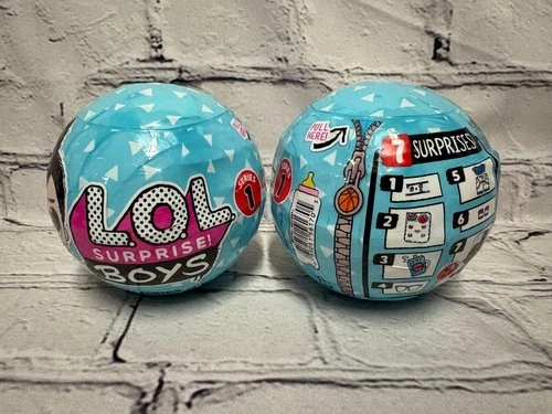 NEW/Sealed Lot of 2 LOL Ball Doll Surprise Boys Series 1 with 7 Surprises L.O.L.