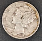 A Silver Mercury Dime from 1945!  Free Shipping