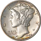 1940-D Mercury Dime - Full Bands