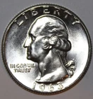 1963-P Washington Quarter - BU - #9982D - Stock Photo - FREE SHIPPING