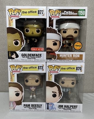 Funko Pop! Lot The Office Parks & Rec Chase Jim Halpert Goldenface Ron Swanson