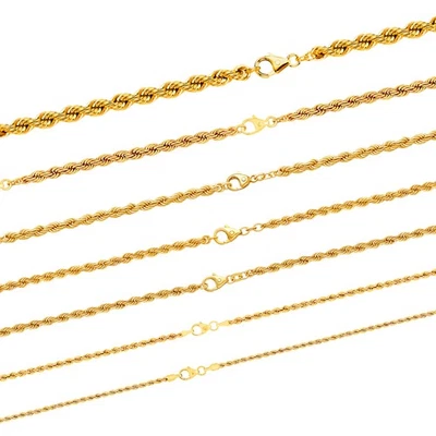 Edle Goldkette Kordelkette hohl Halskette 333-8 oder 585-14 Karat Gold - Bild 1 von 3