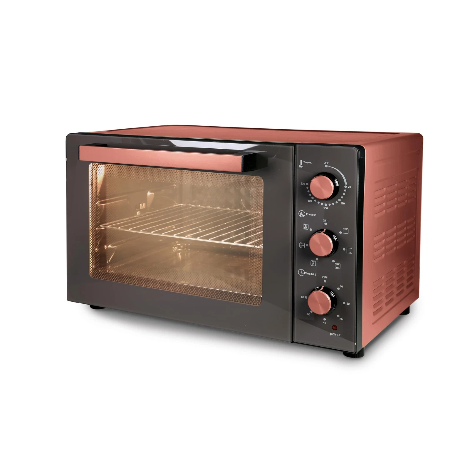 Iridea, Convection Oven with Non Stick Interior Walls, Apple Red