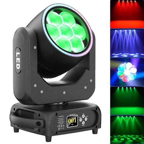 UKING 490W LED RGBW Zoom Moving Head Light Beam Wash Stage DJ Disco Party DMX