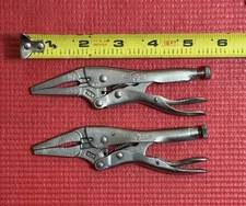 VISE-GRIP IRWIN 4LN 2Pc Set Long Nose Reach Pliers 6” Locking Plier Made In USA
