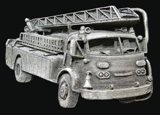 Fire Engine Ladder Truck Firefighter Fireman Bergamot Vintage Belt Buckle