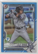 2021 Bowman 1st Edition Blue Foil 134/150 Eddy Diaz #BFE-33 0d9j