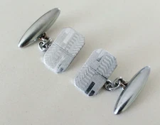 Art Deco 'Skyscraper' Cufflinks  chain-linked 1930s 1940s Genuine Vintage