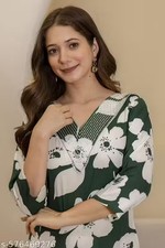 Long Embroidered Printed Kurta Kurti Girls Womens Daily Wear