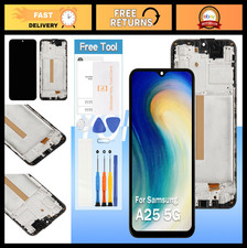 6.5" LCD Screen Replacement for Galaxy A25 5G - Touch Digitizer Assembly, Black