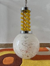 Lampadario torciglione in vetro soffiato Murano anni 70