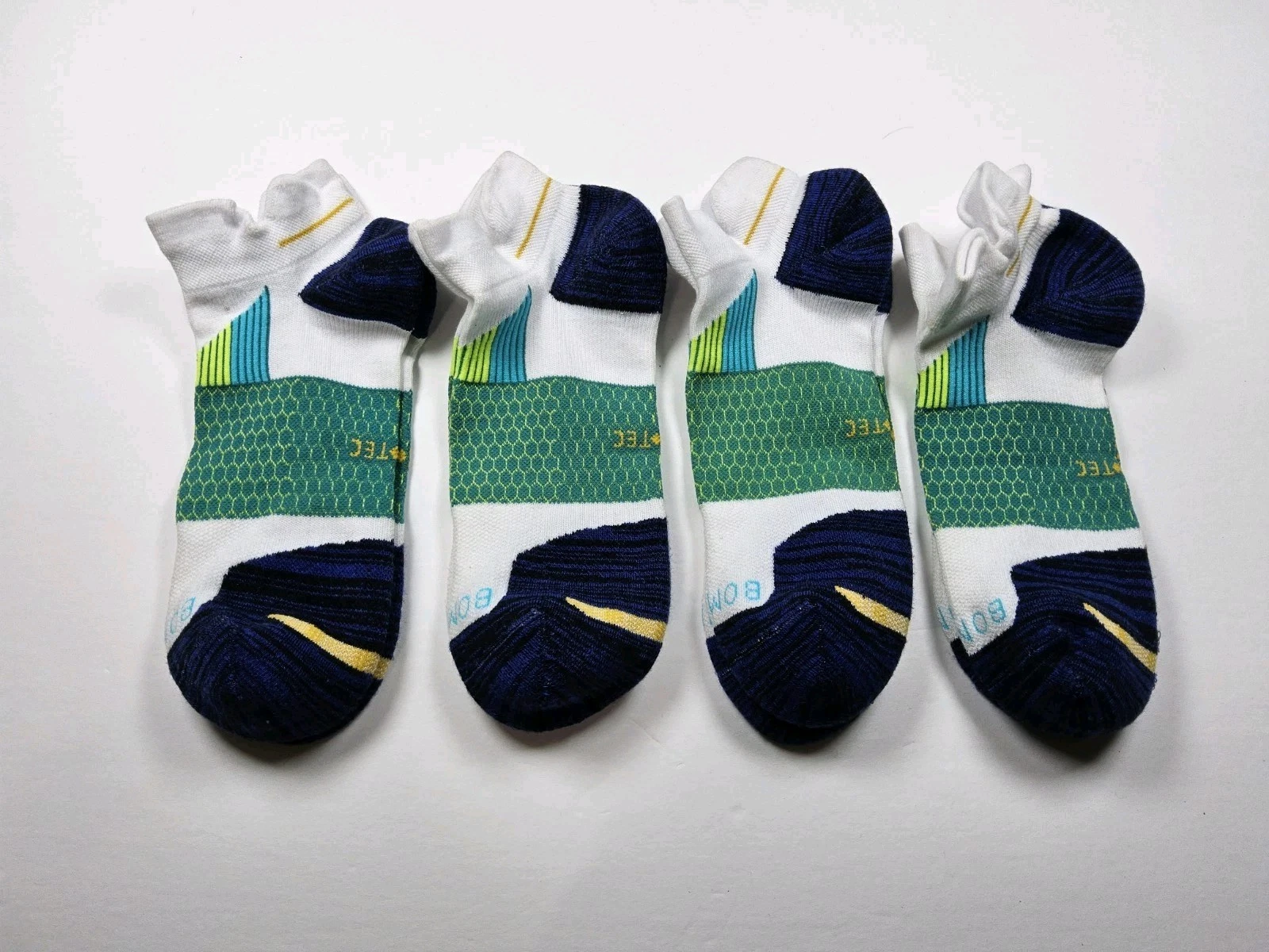 Bombas Hex-Tec Athletic Ankle Socks Lot Of 4 Pairs Size XL (All Lefts)