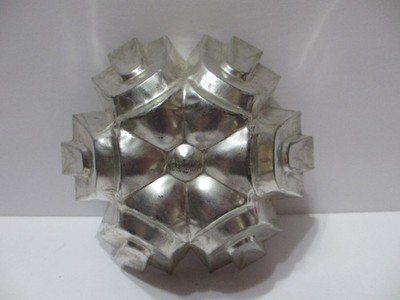 RARE VINTAGE TIN MOLD '' ALL WEST GERMANY '' METAL TART BAKING PAN ART DECO SHAPE