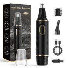 Professional Dual Edge Nose and Ear Hair Trimmer for Men - Low Noise  Compact
