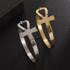 💎 Bracciale Donna Acciaio Inox 💫 Croce Ankh Simbolo di Vita Oro Argento Gio...