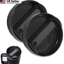 2 Pack 40 OZ Tumbler Lid Replacement Spill Proof for Stanley Cup Black From USA 
