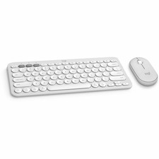 Logitech Pebble 2 Wireless Keyboard and Mouse for Mac, Tonal White 920-012201
