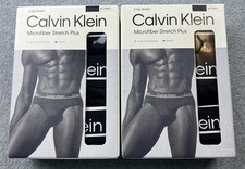 LOT OF 2 Calvin Klein 3-Pack Sz XL Microfiber Stretch Plus Hip Briefs TOTAL 6