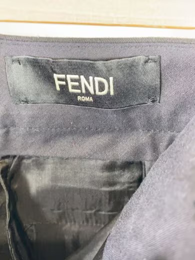 FENDI Slacks/ Size 44/ Polyester/ Black/ Solid Color/ FB0743 thumbnail 4