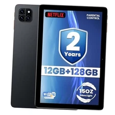 Android Tablet, 10.1 inch Android 14 Tablet, Octa-core Processor, Black 128GB