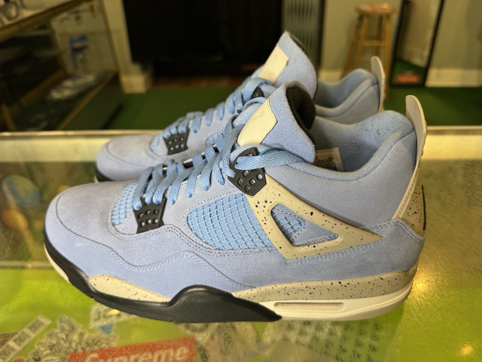 Nike Air Jordan 4 Para hombres Talla 11 UNC Azul Universitario Tenis CT8527-400