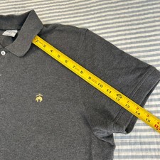 Brooks Brothers 1818 Slim Fit Polo Shirt XXL Gray Cotton Pique Golden Fleece